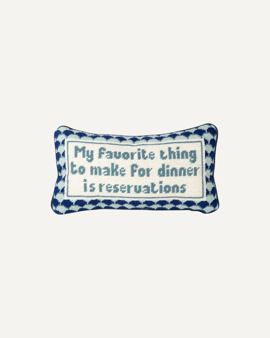 Reservations Needlepoint Pillow