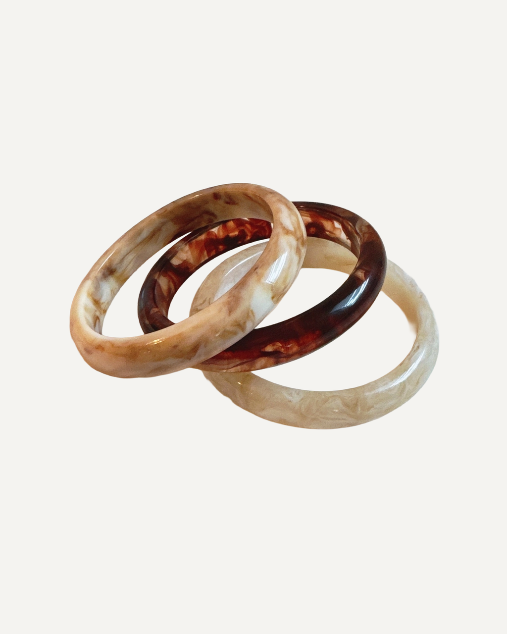 Set of 3 Resin Bangles Desert