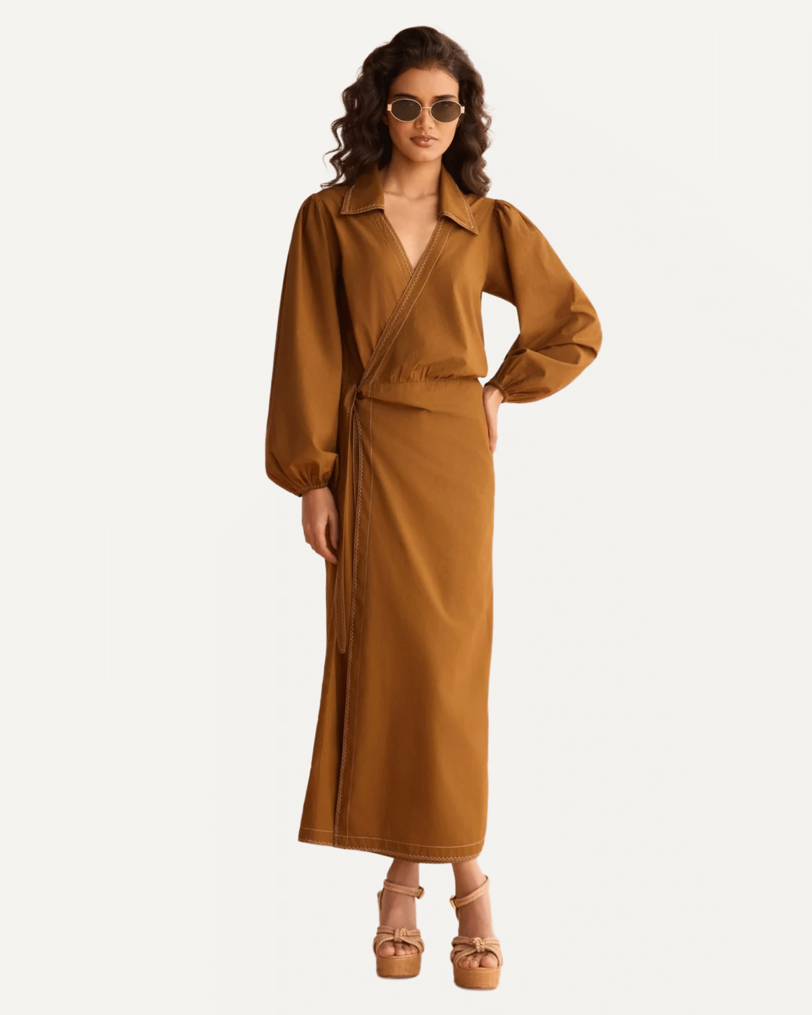 Avery Wrap Midi Dress