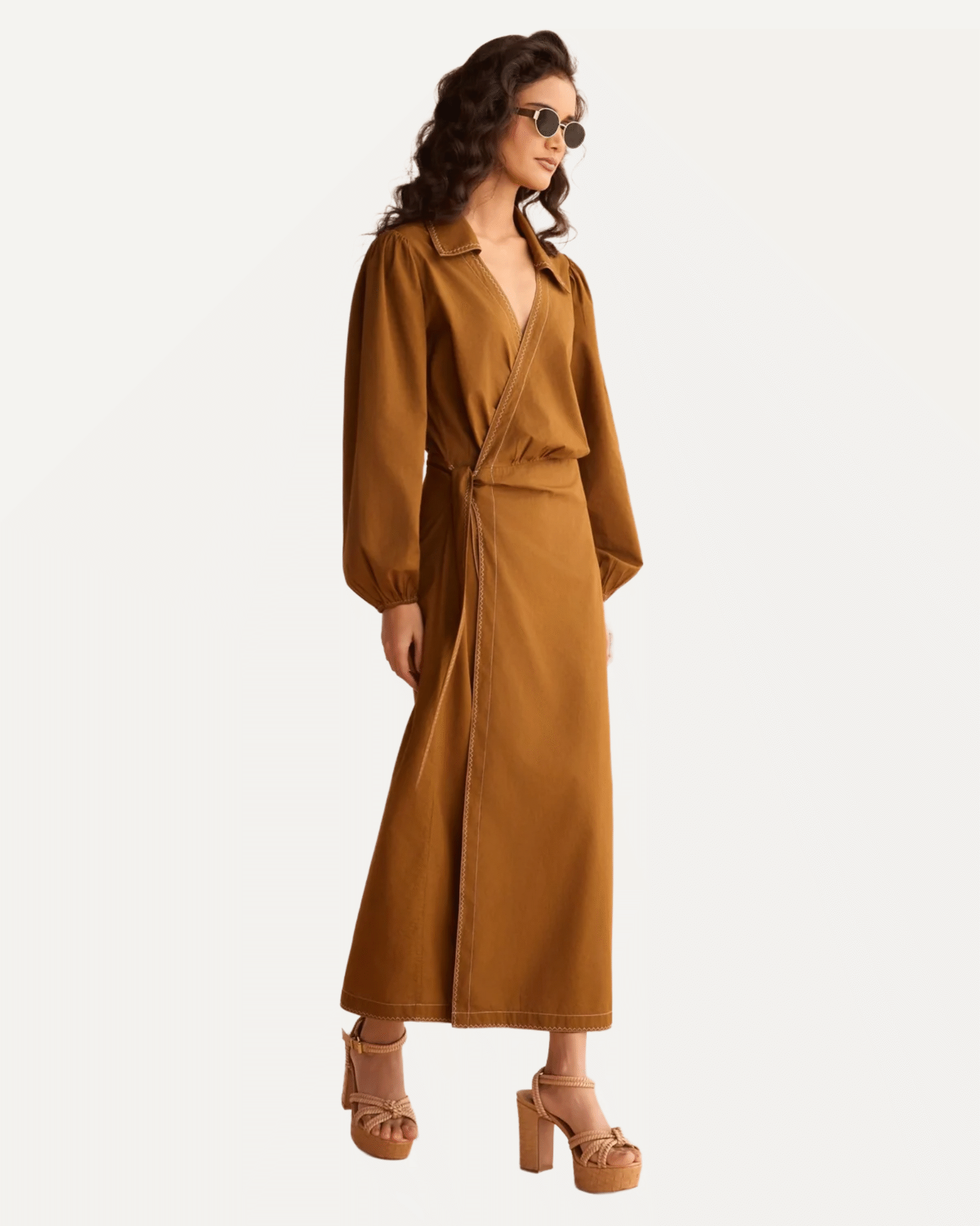 Avery Wrap Midi Dress