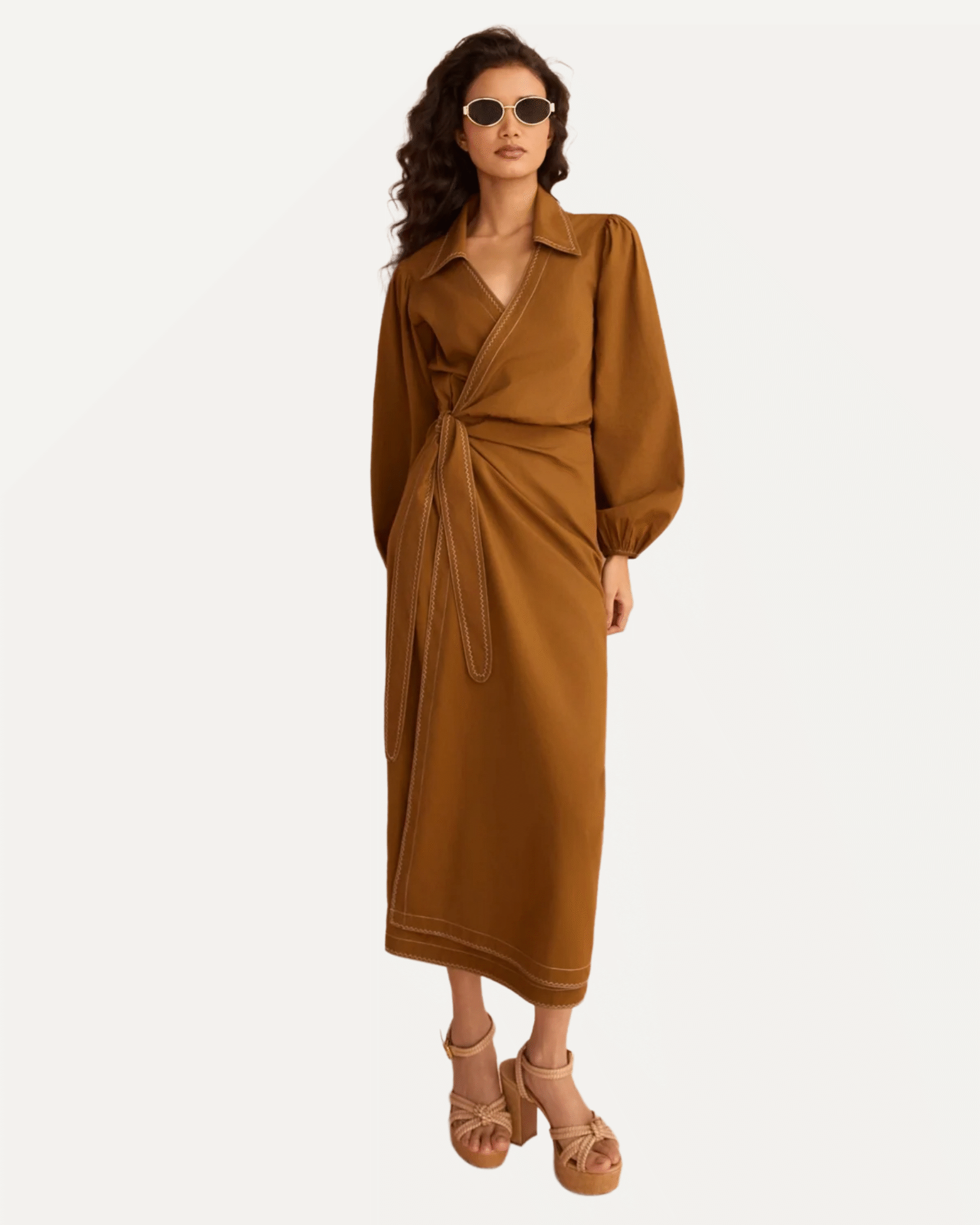 Avery Wrap Midi Dress