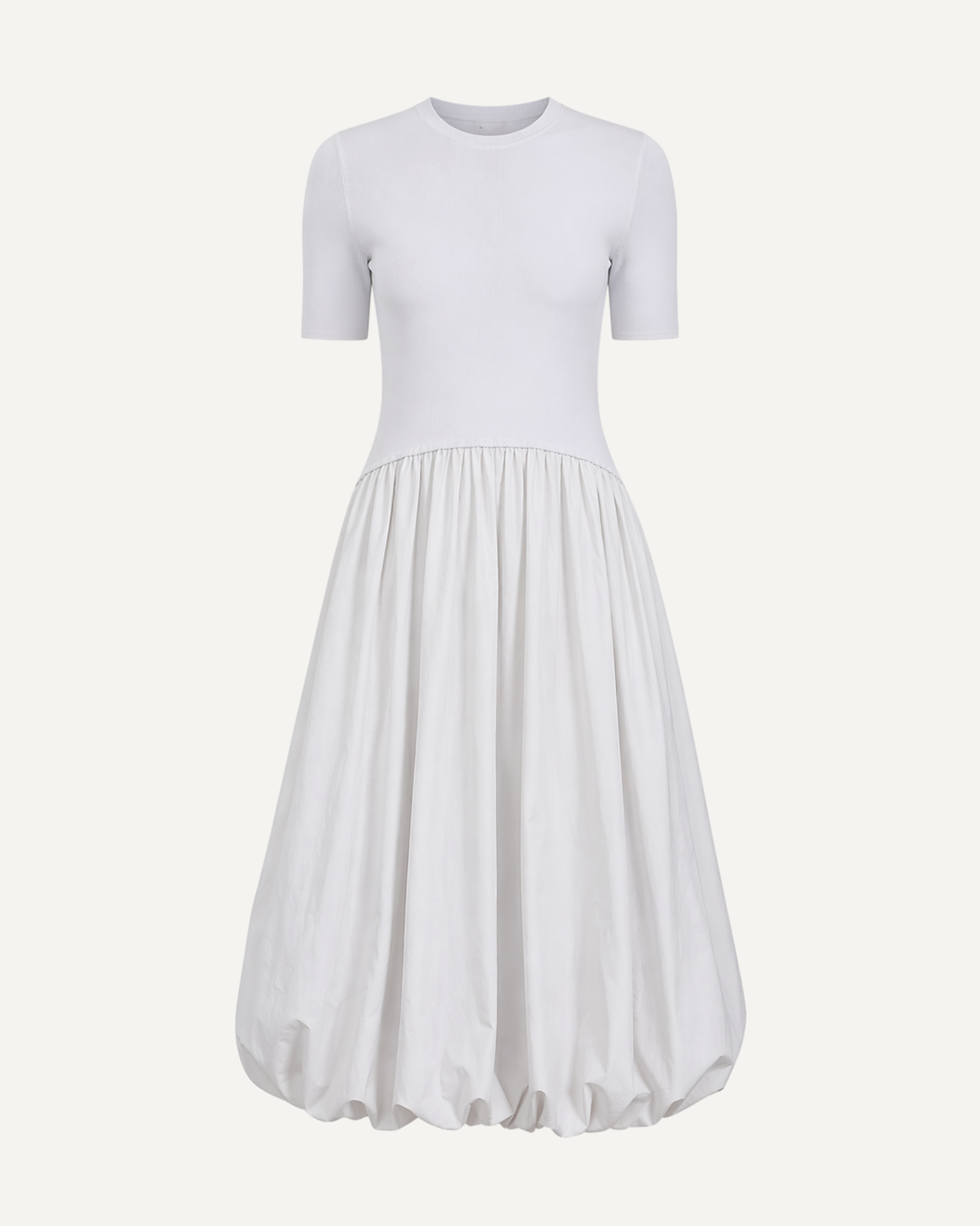 Bubble Skirt Midi Dress