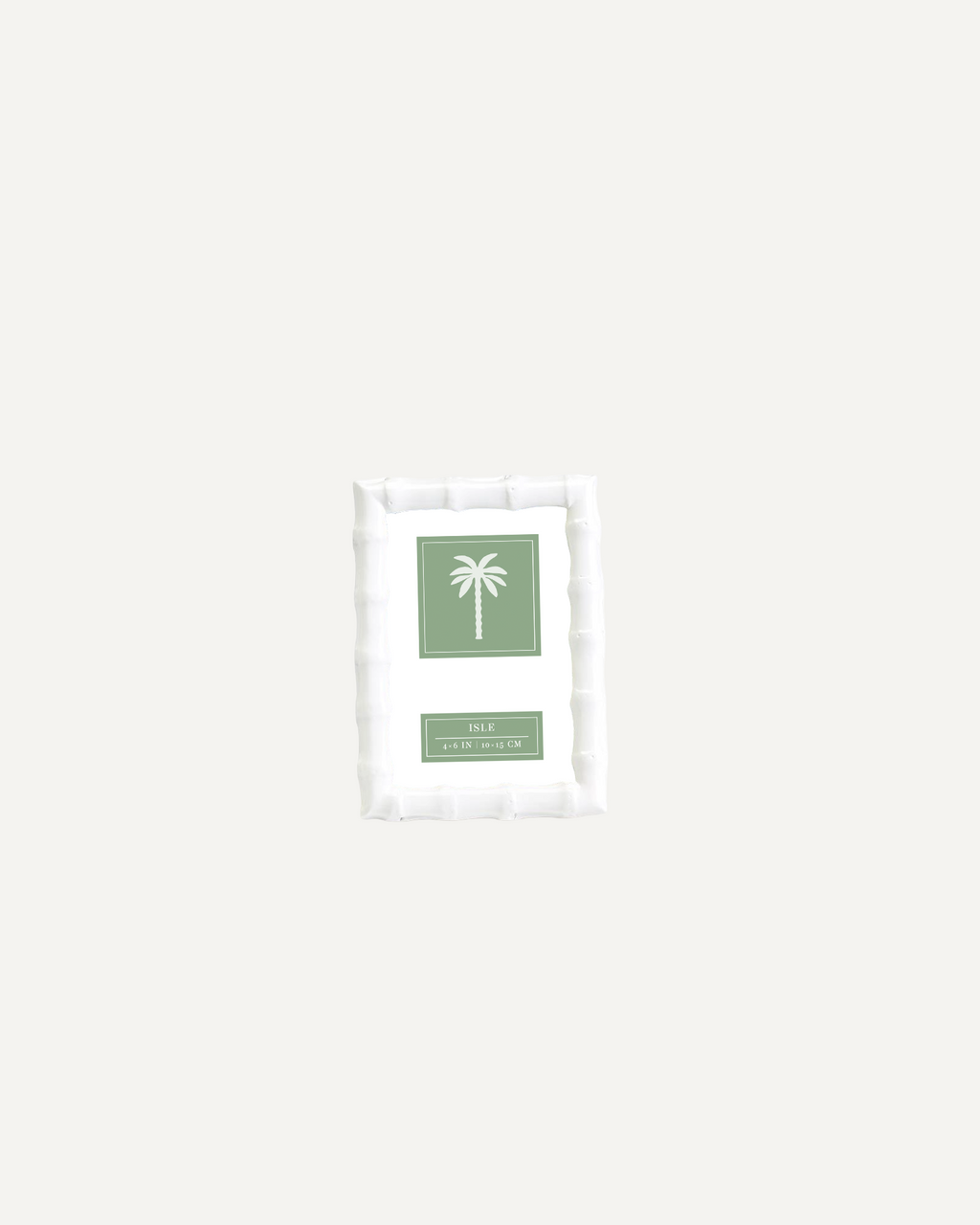 White Gloss Bamboo 4x6 Photo Frame