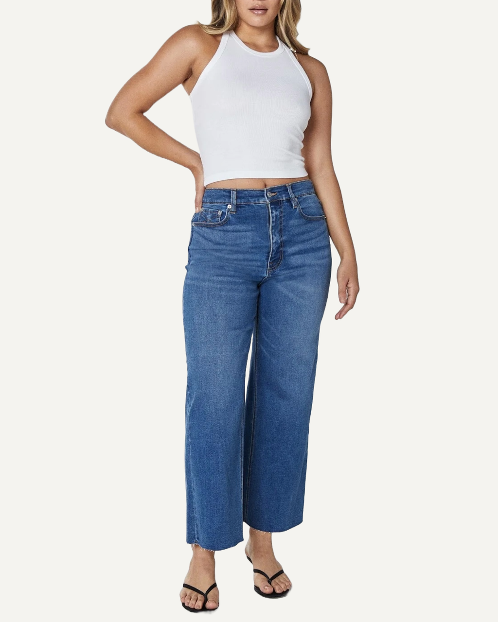 Noemi Cropped Wide Leg Denim