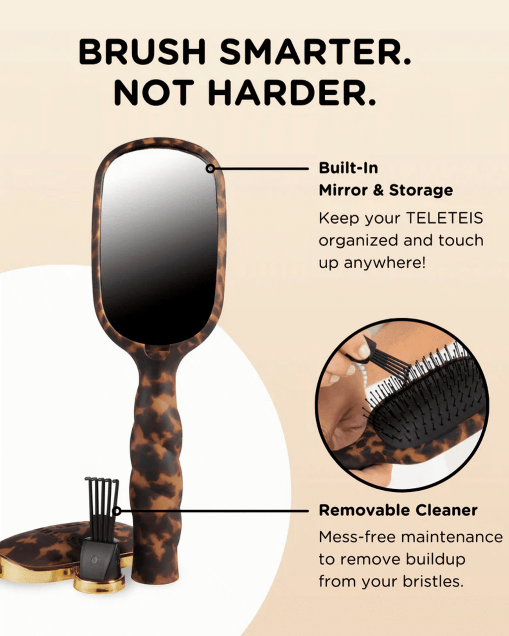 Detangler Hair Brush for Medium Hair Tortoise