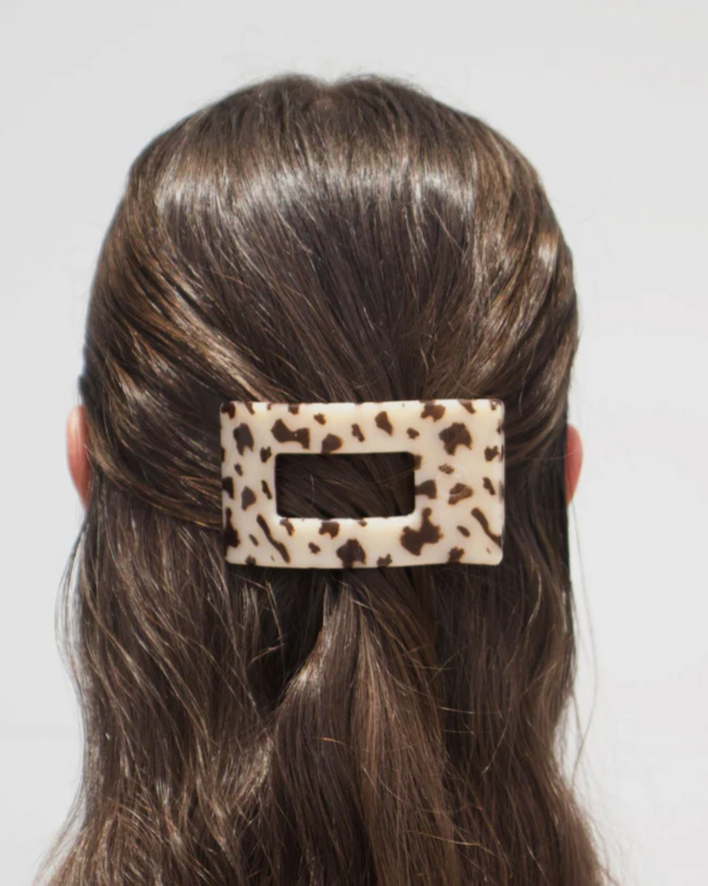 Blonde Tortoise Small Rectangle Clip