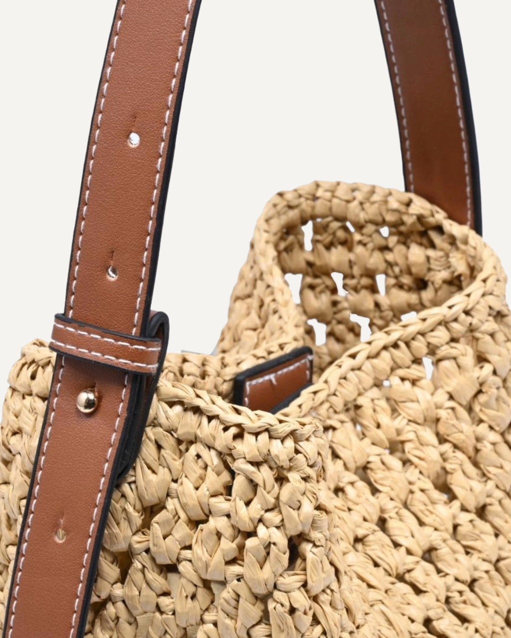 Ember Raffia Bucket Bag