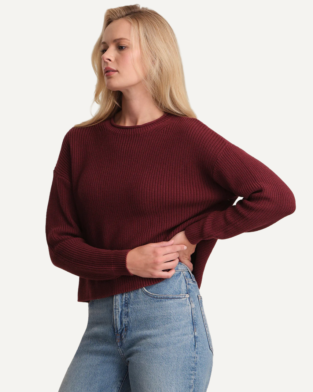 Daphne Cropped Cotton Pullover