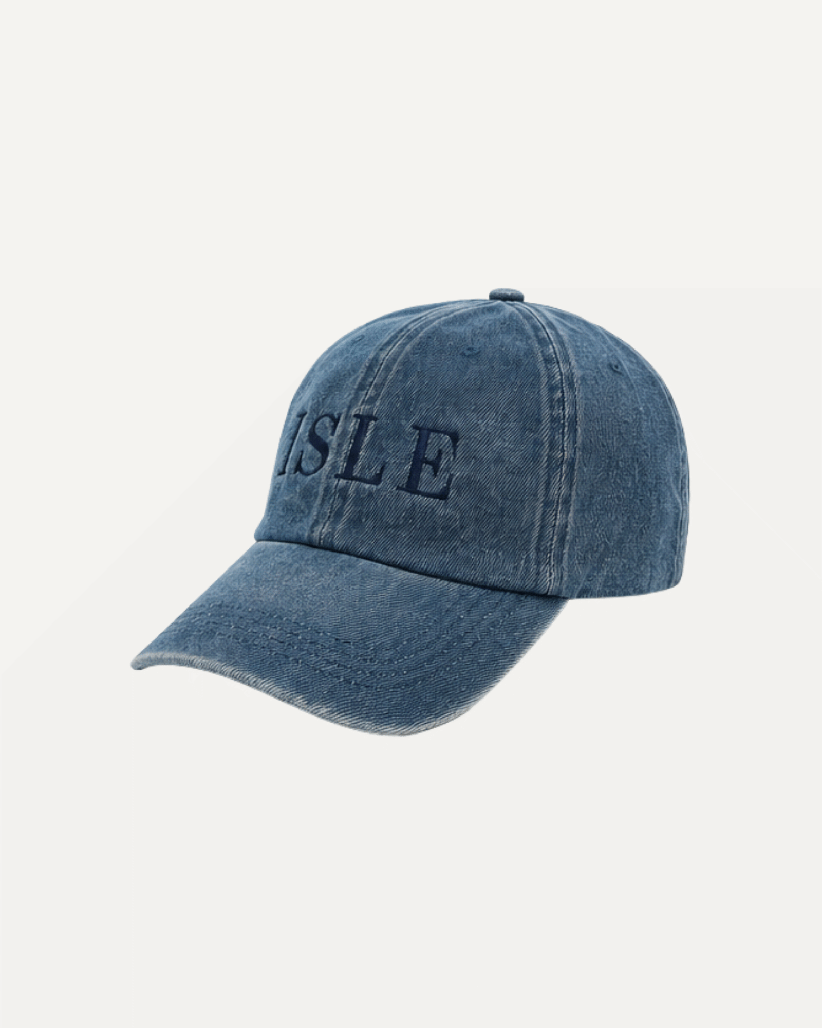 Denim Embroidered Ball Cap