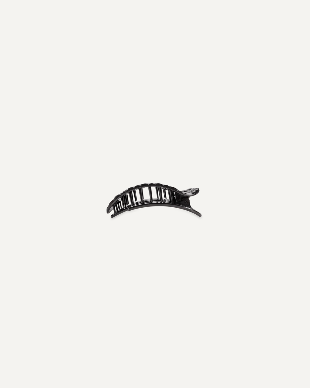 Jet Black Quilted Small Round Clip
