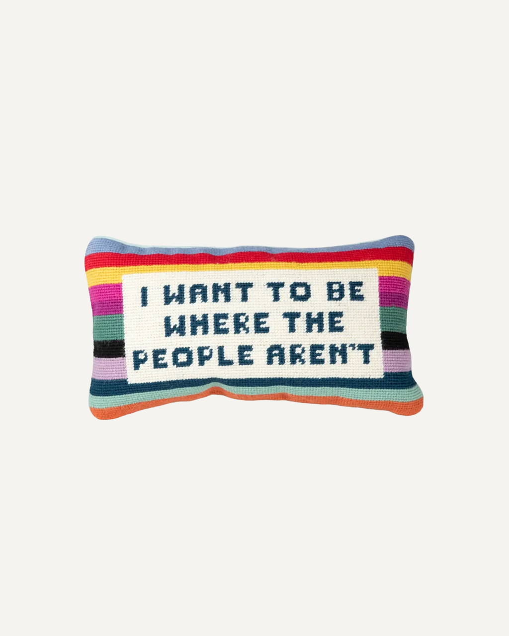 Where The People Aren't Needlepoint Pillow