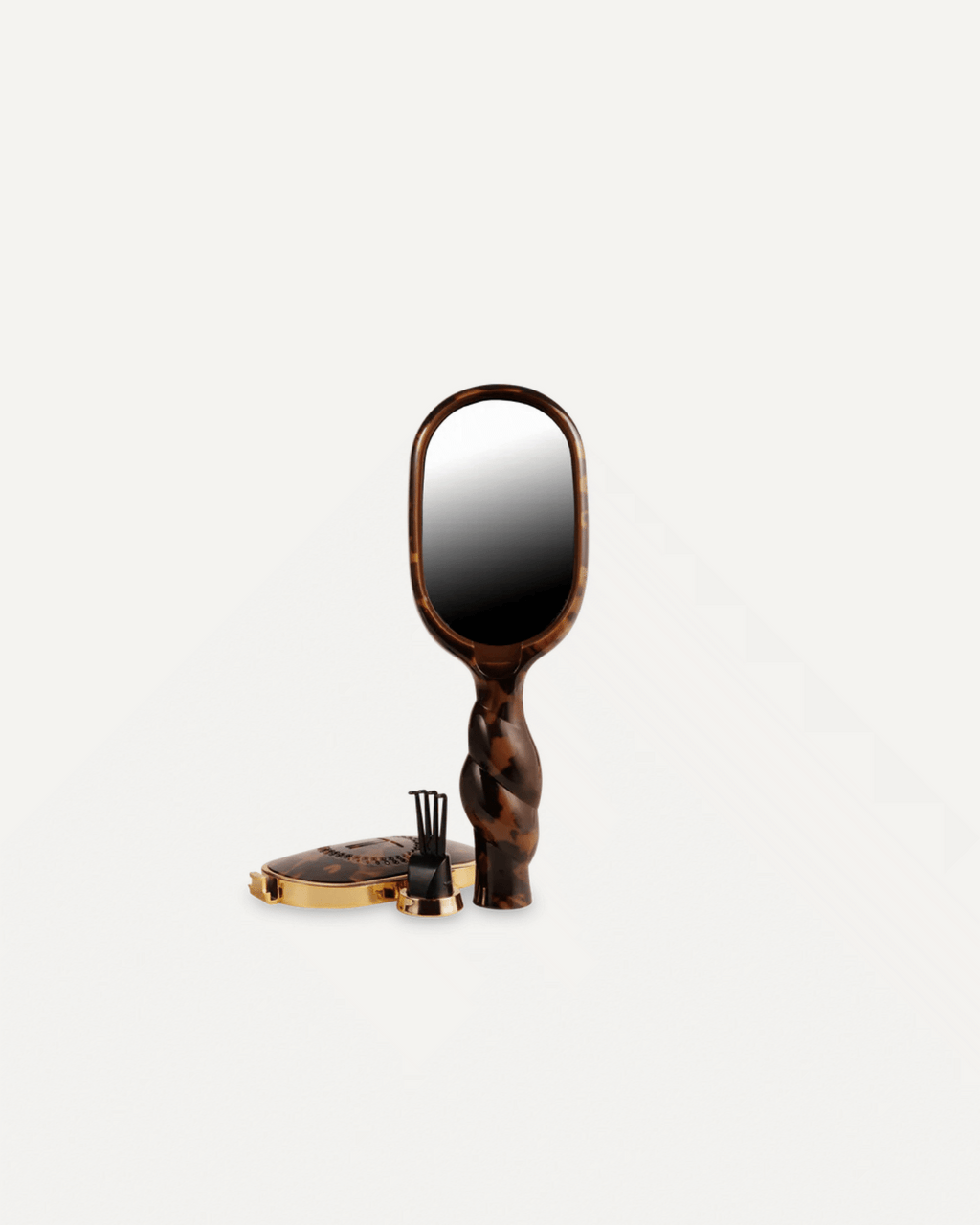 Mini Boar Bristle Hair Brush Tortoise