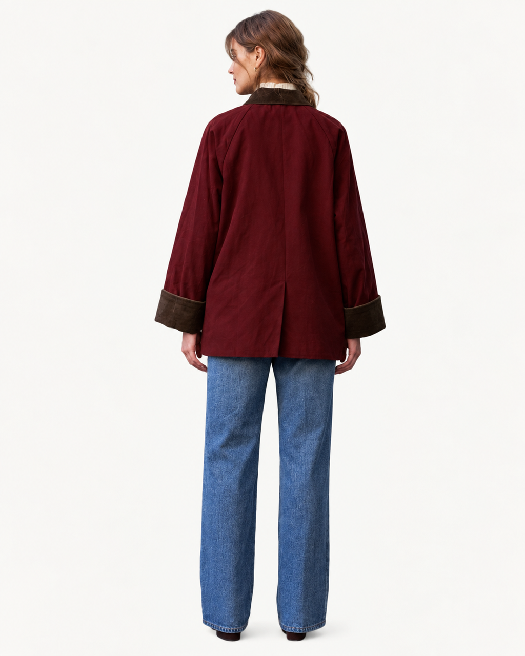 Contrast Collar Barn Coat
