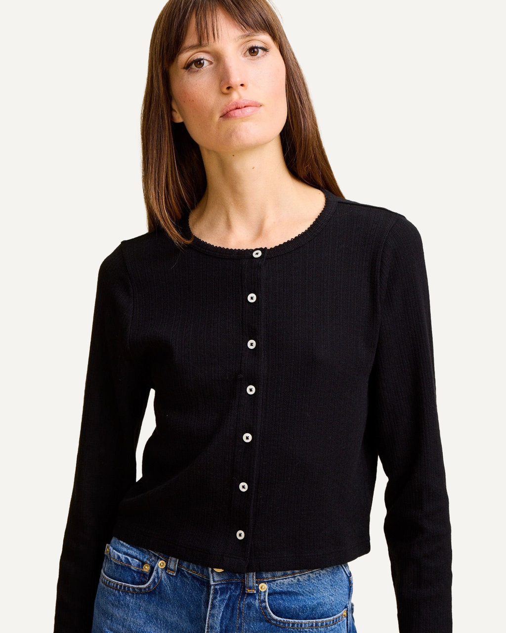 Bibi Pointelle Cardigan