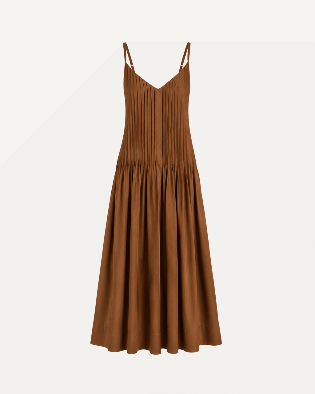 V-Neck Pleated Front Detail Maxi Dress