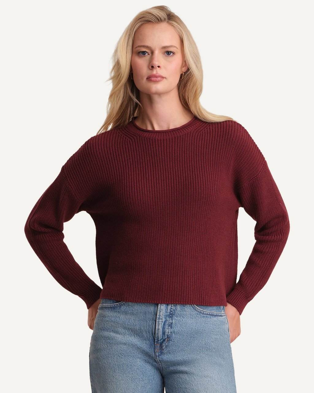 Daphne Cropped Cotton Pullover