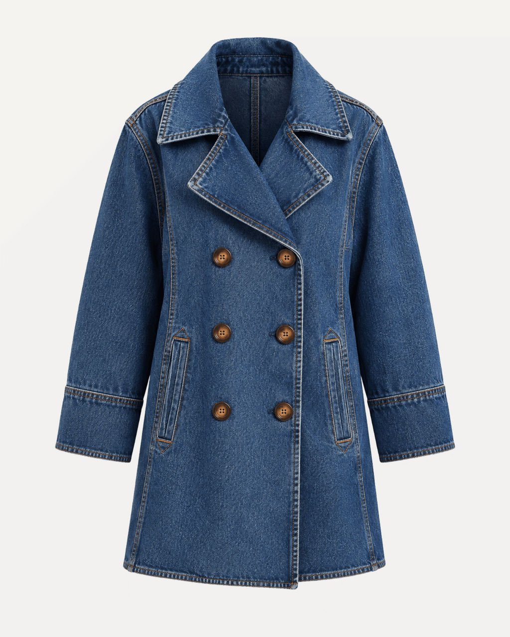 Ricky Oversized Denim Peacoat