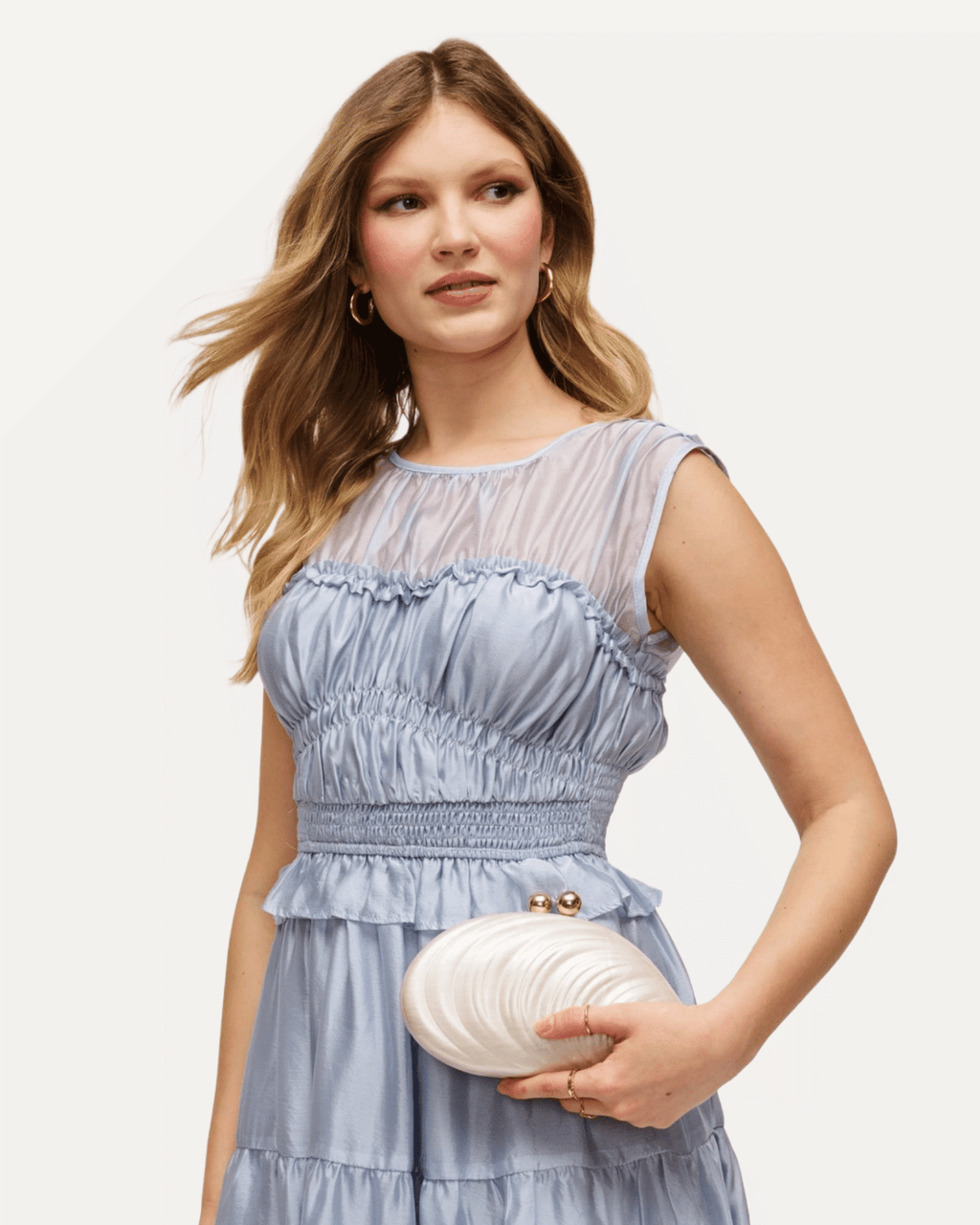 Robyn Shell Evening Clutch