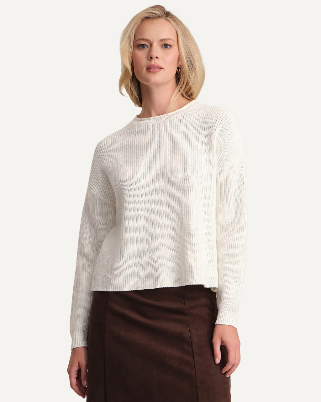 Daphne Cropped Cotton Pullover