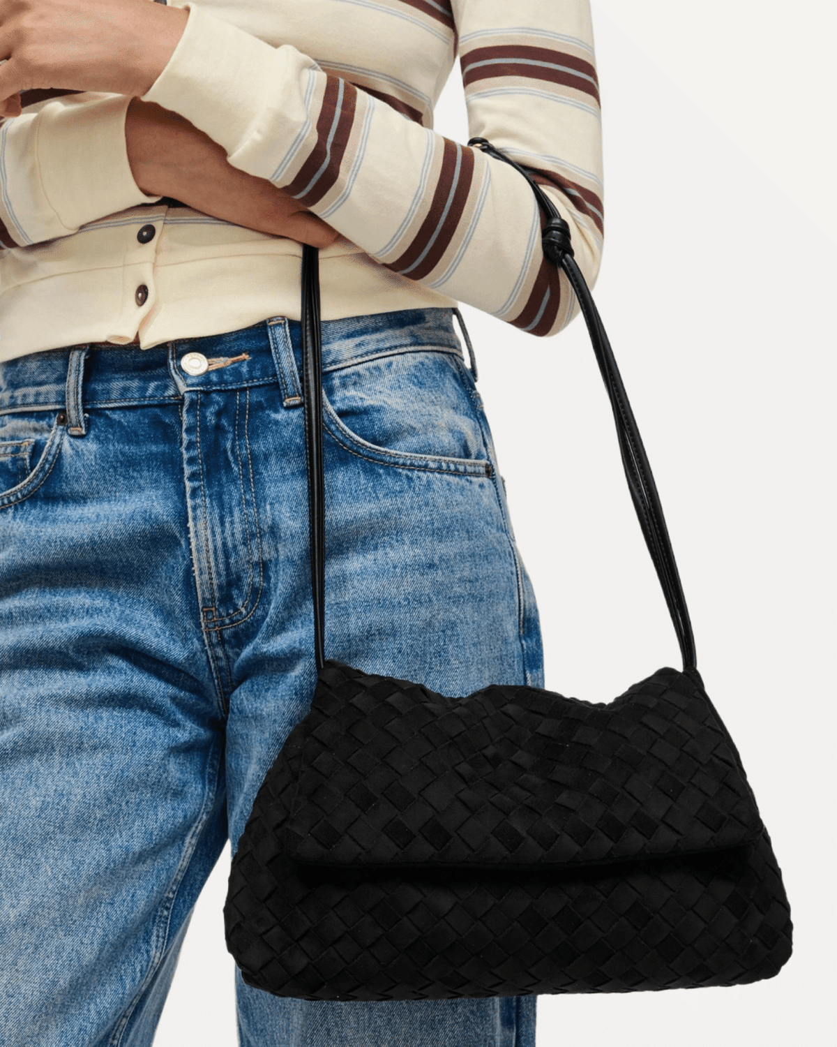 Salem Faux Suede Woven Crossbody