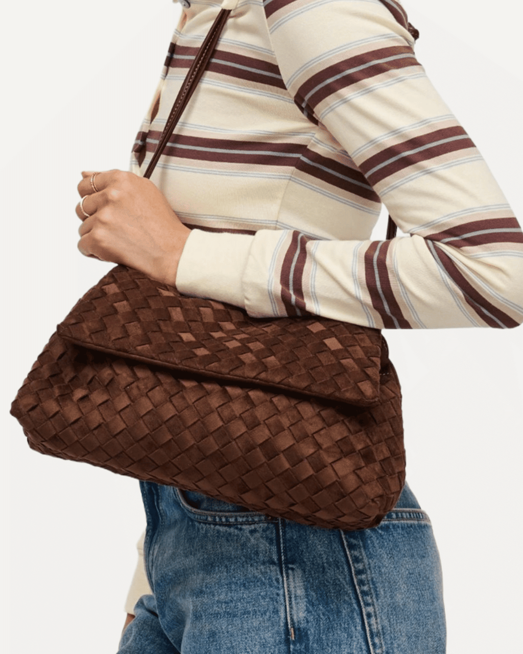 Salem Faux Suede Woven Crossbody