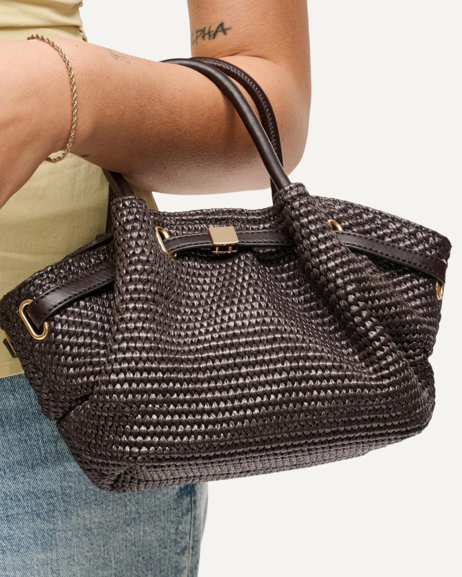 Selena Raffia Crossbody