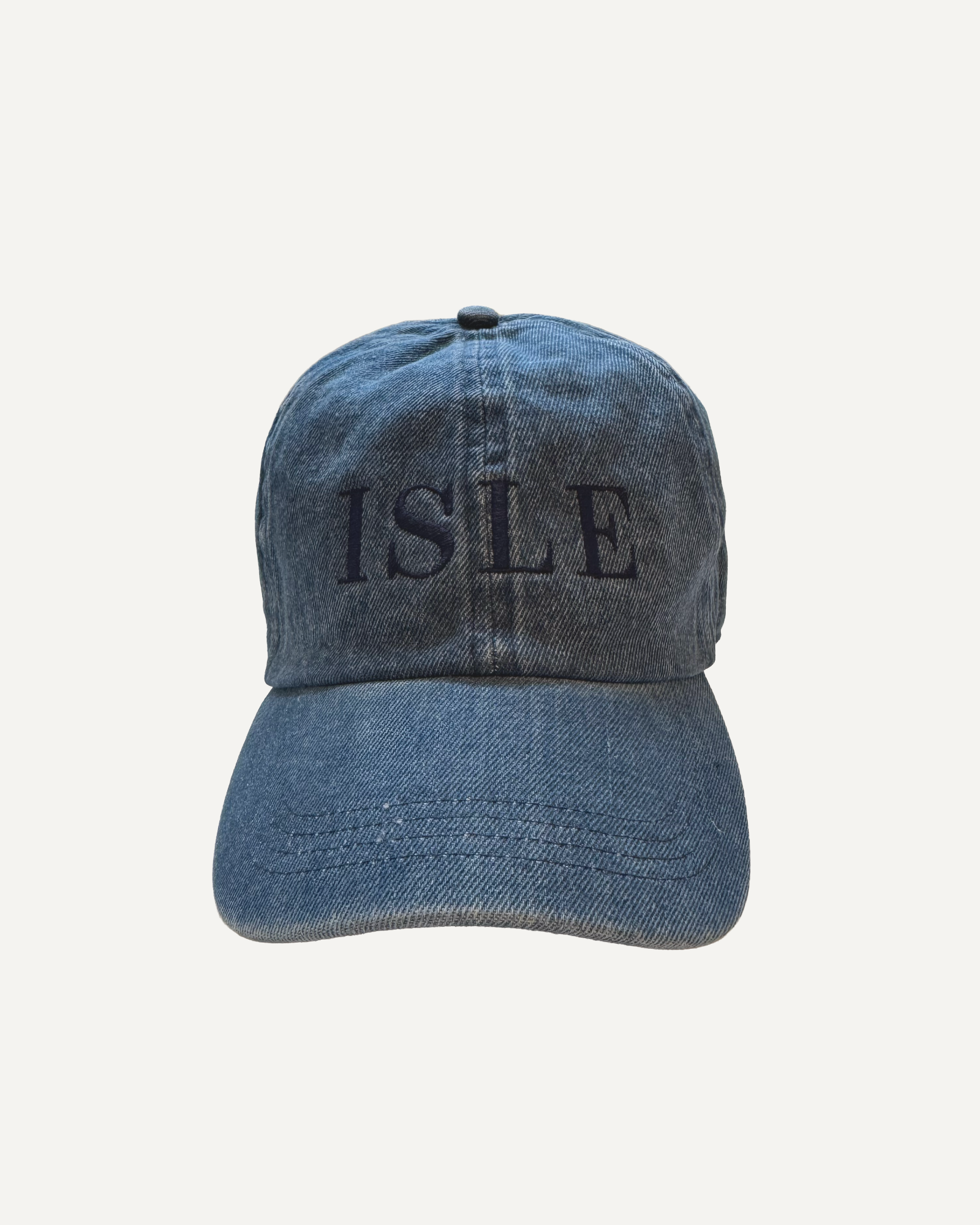 Denim Embroidered Ball Cap