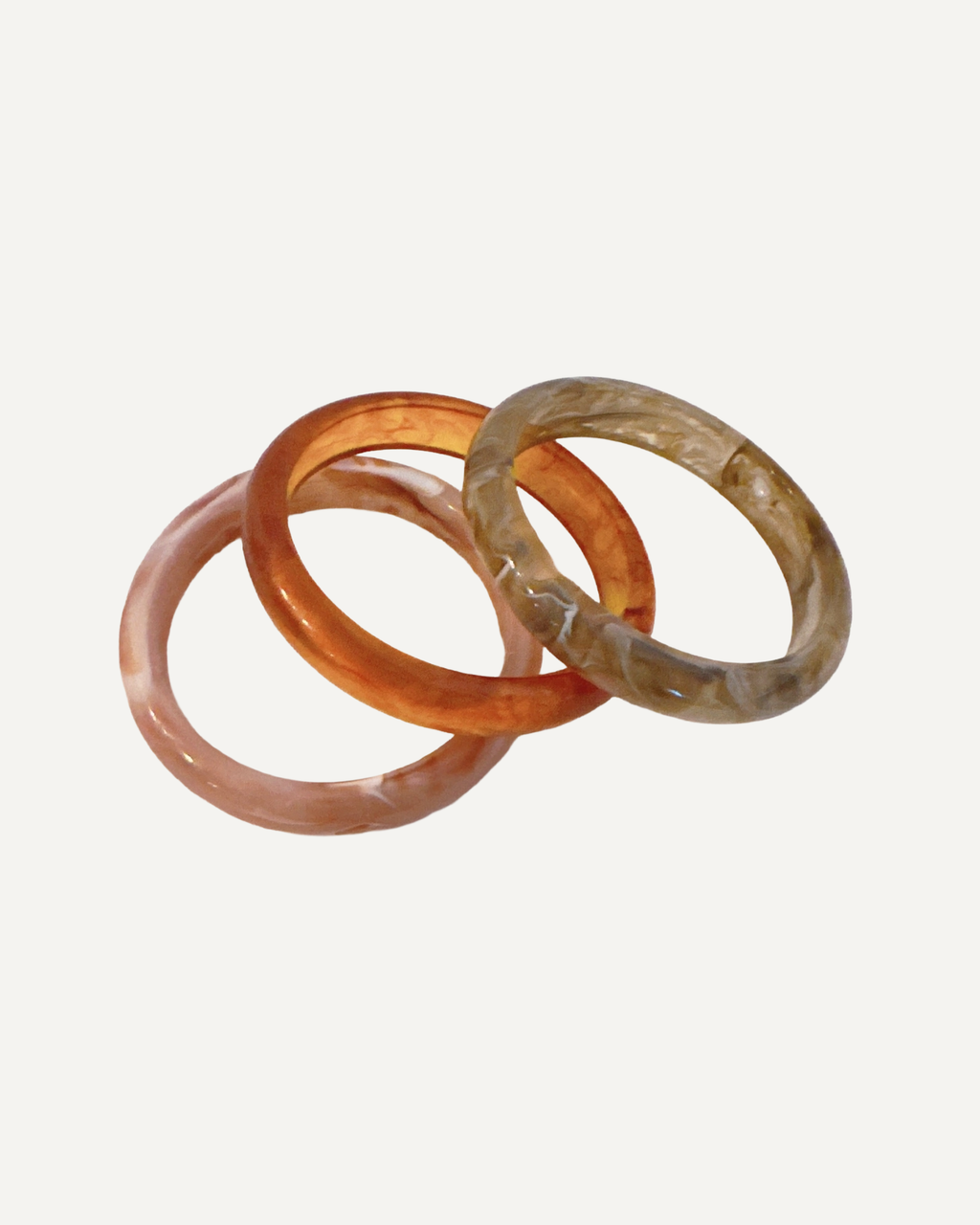 Set of 3 Resin Bangles Sunset