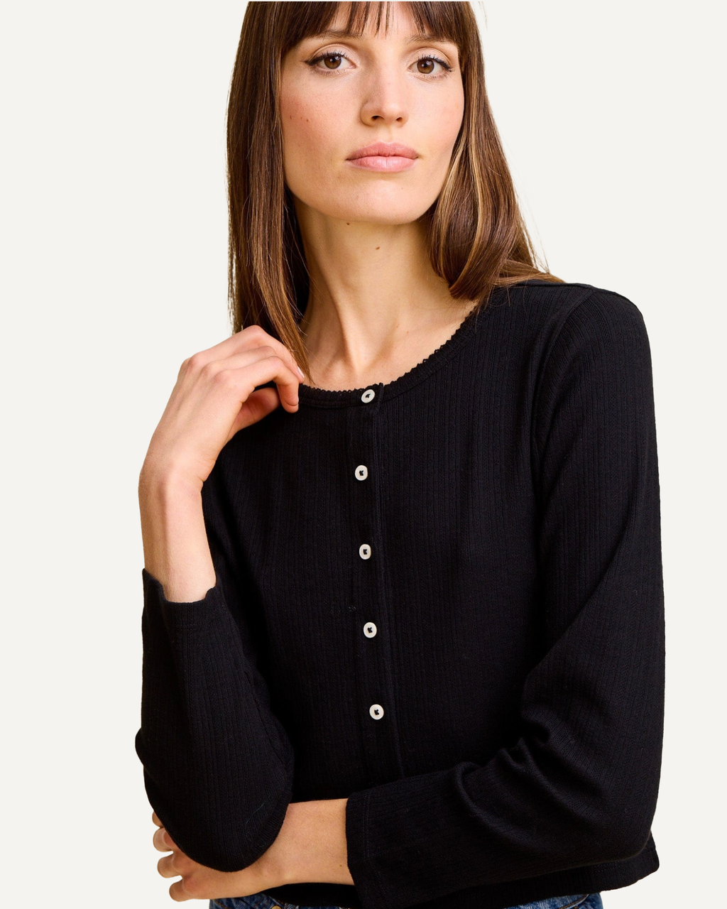 Bibi Pointelle Cardigan