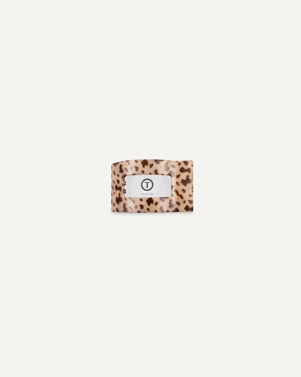 Blonde Tortoise Small Rectangle Clip